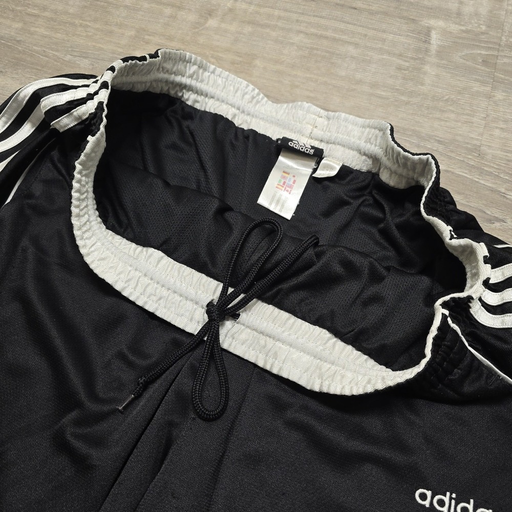 Vintage Adidas‎ Shorts Mens XL Basketball Y2K 3 Stripe Dazzle Silky Shiny Baggy - Picture 7 of 11